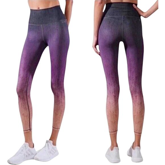 AR-33 Alpha High Rise Ombre Leggings Purple Pink $98 Women’s Size Medium *NWOT* - Picture 1 of 11